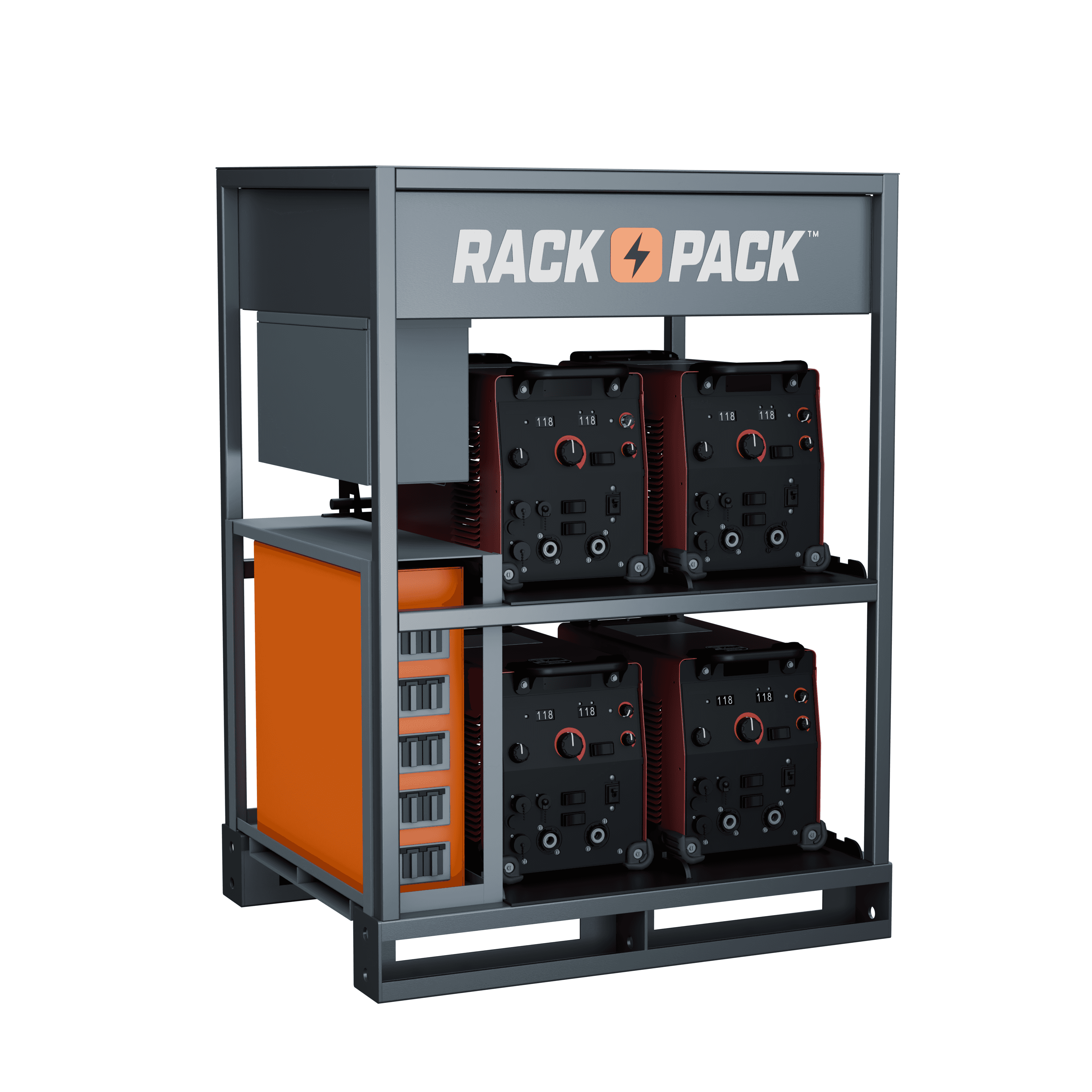 Rack-Pack four-position industrial welding rack