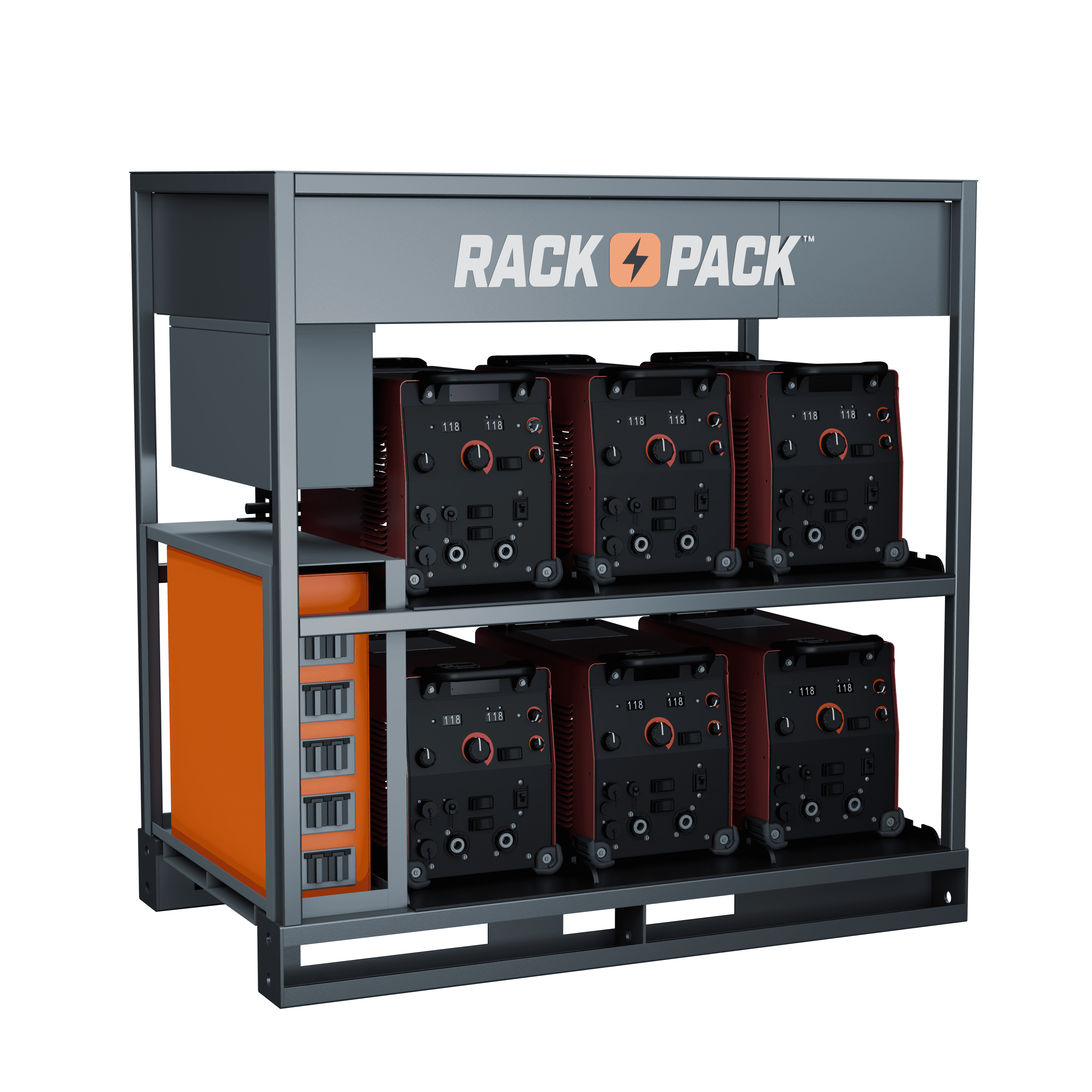 Rack-Pack six-position industrial welding rack